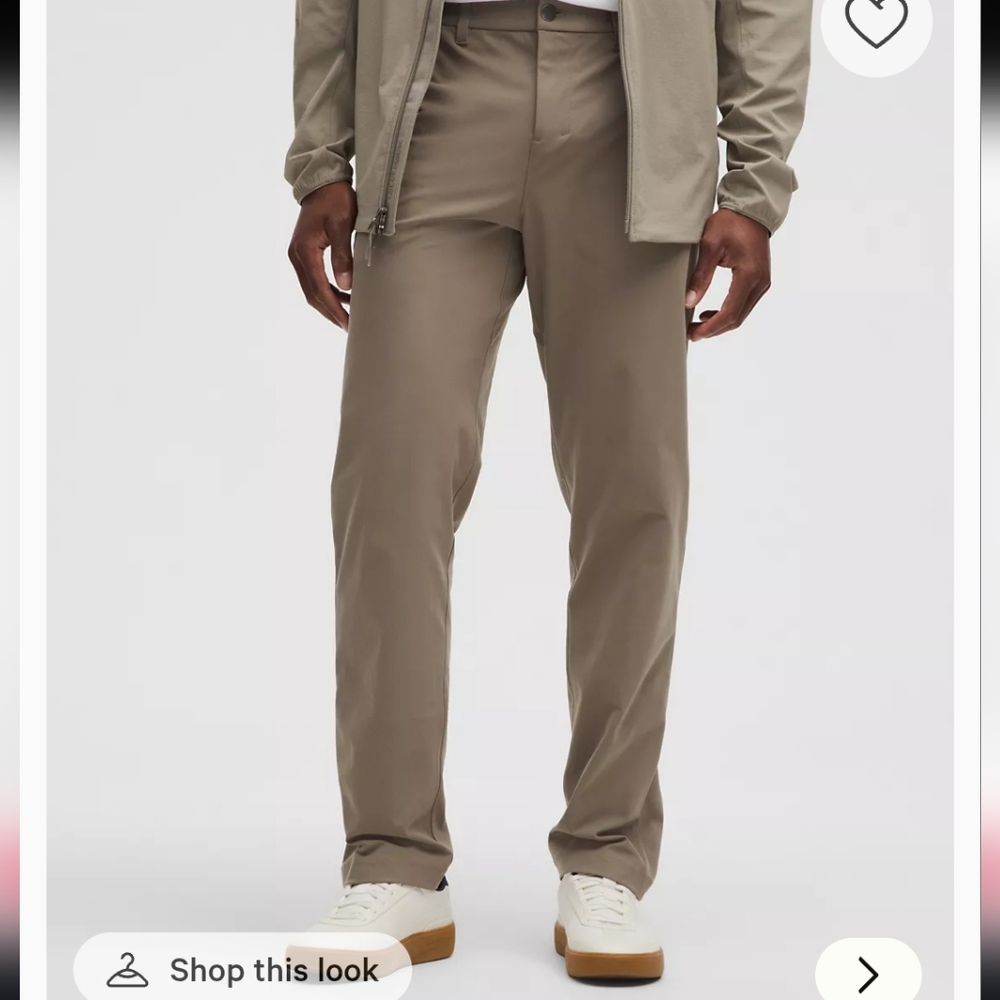 🍋 Lululemon Mens ABC Classic-Fit‎ Trouser Warpstreme 45 Brown
